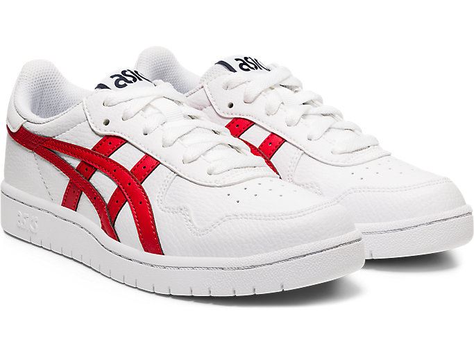 White / Red Asics JAPAN S Kids' Sneakers | SUWW8346