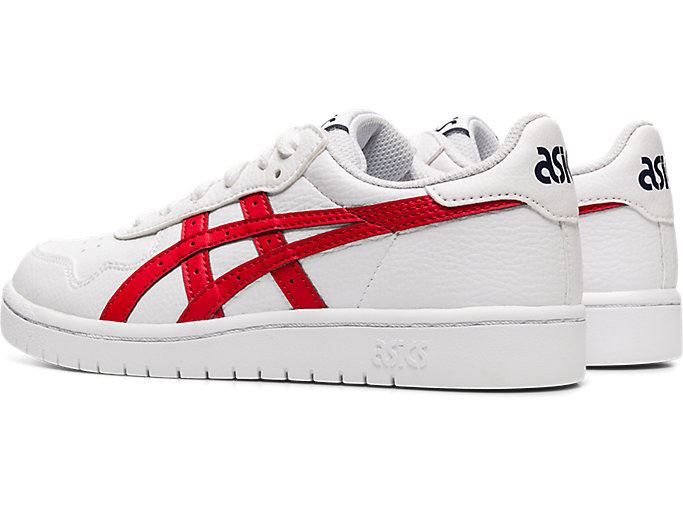 White / Red Asics JAPAN S Kids' Sneakers | SUWW8346