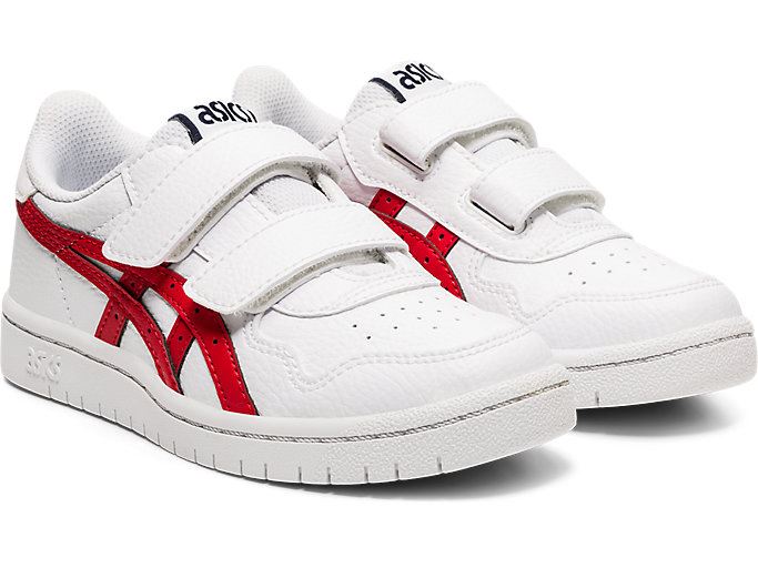 White / Red Asics JAPAN S PS Kids' Sneakers | QPUY1314