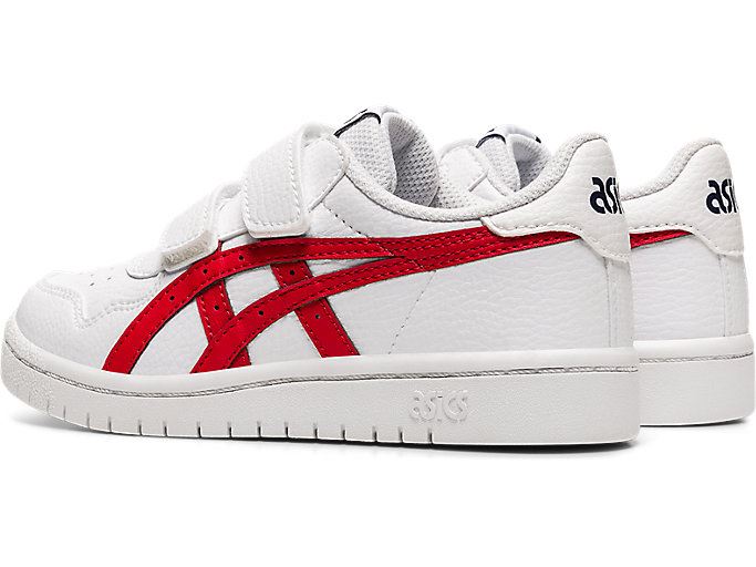 White / Red Asics JAPAN S PS Kids' Sneakers | QPUY1314