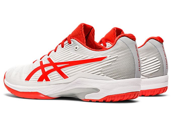 White / Red Asics SOLUTION SPEED FF Women's Tennis Shoes | ZTAB8547