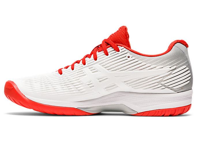 White / Red Asics SOLUTION SPEED FF Women's Tennis Shoes | ZTAB8547