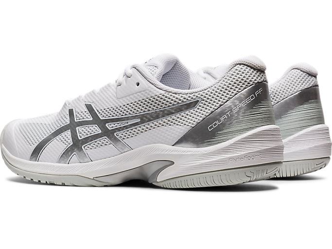 White / Silver Asics Court Speed FF Men's Tennis Shoes | YUQW2006