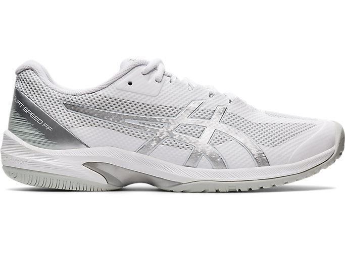 White / Silver Asics Court Speed FF Men\'s Tennis Shoes | YUQW2006