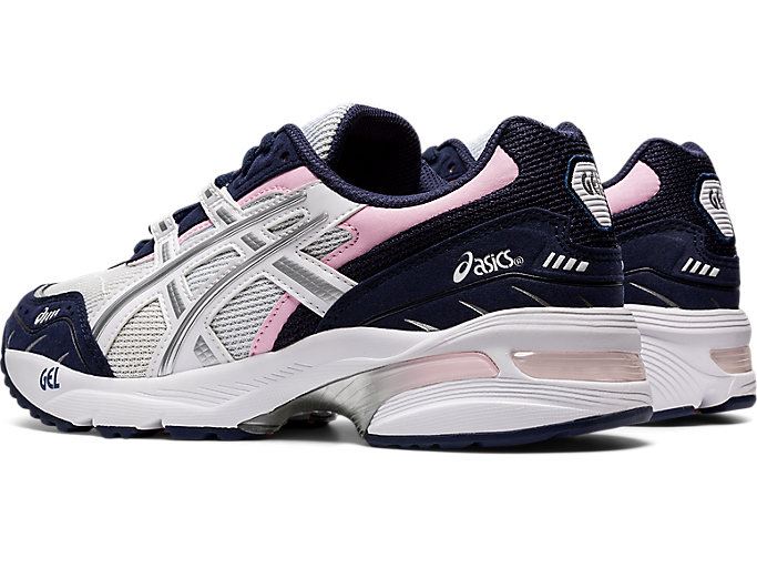 White / Silver Asics GEL-1090 Women's Sneakers | EJBS2344