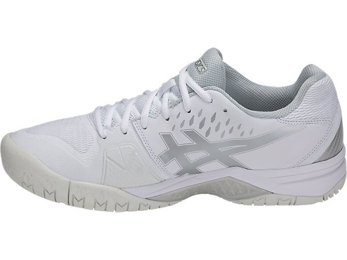 White / Silver Asics GEL-Challenger 12 Men's Tennis Shoes | LUZJ8617