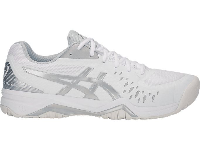 White / Silver Asics GEL-Challenger 12 Men\'s Tennis Shoes | LUZJ8617