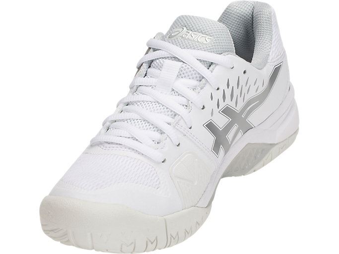 White / Silver Asics GEL-Challenger 12 Women's Tennis Shoes | DIWY1117