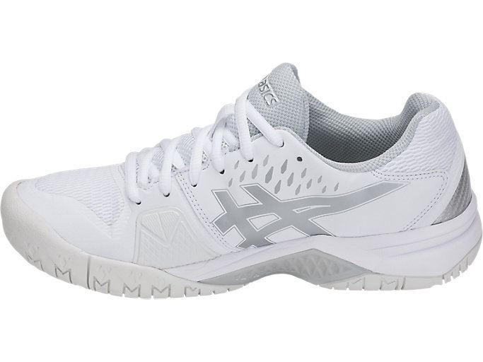 White / Silver Asics GEL-Challenger 12 Women's Tennis Shoes | DIWY1117