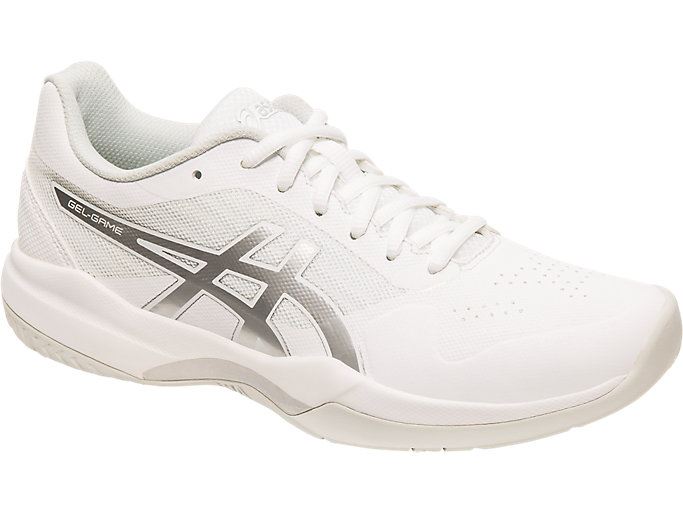 White / Silver Asics GEL-GAME 7 Women's Tennis Shoes | EMOQ9459