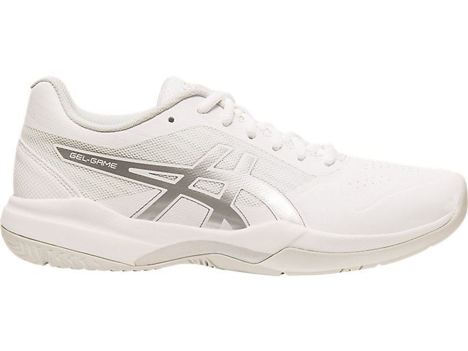 White / Silver Asics GEL-GAME 7 Women's Tennis Shoes | EMOQ9459