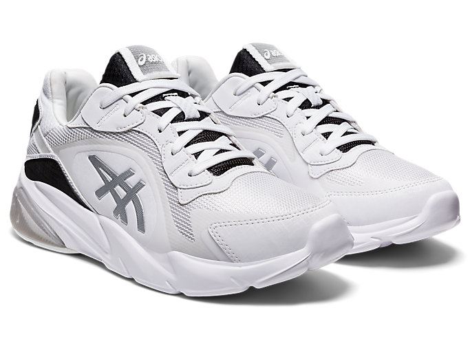 White / Silver Asics GEL-MIQRUM Women's Sneakers | WUVU4319