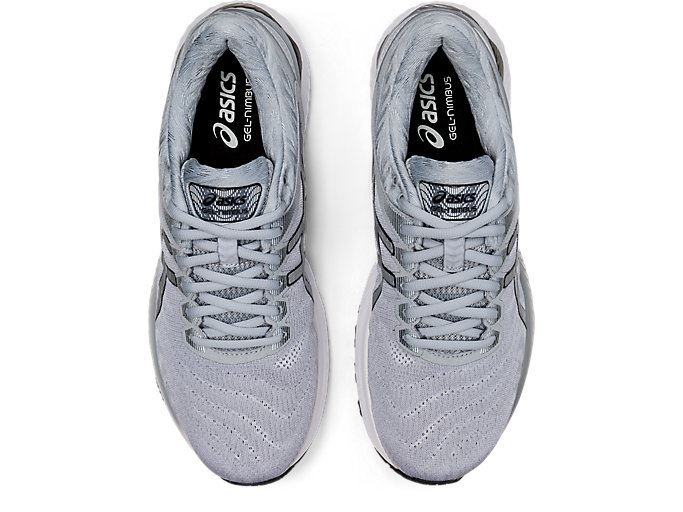 White / Silver Asics GEL-Nimbus 22 Men's Running Shoes | FHHN1185