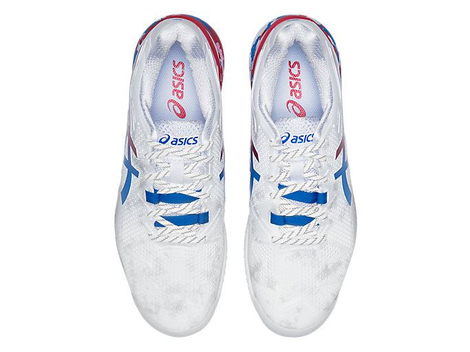 White / Silver Asics GEL-Resolution 8 Retro Tokyo Women's Tennis Shoes | PJHL6506