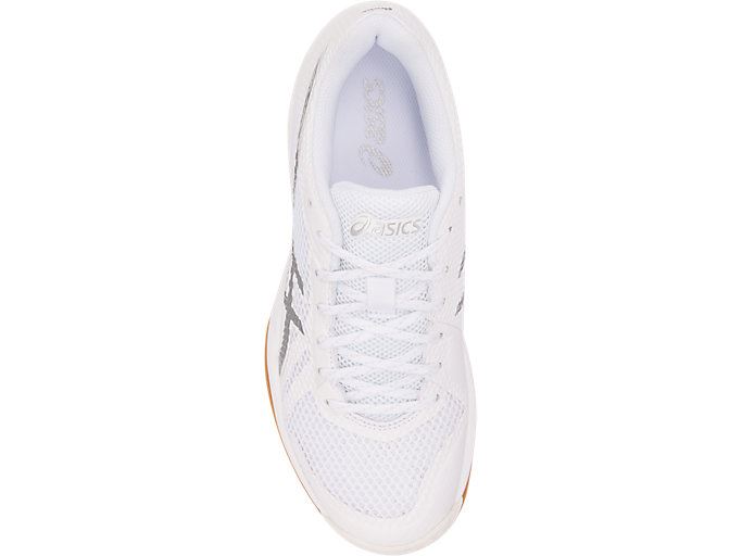 White / Silver Asics GEL-Tactic 2 Women's Volleyball Shoes | RWME4515