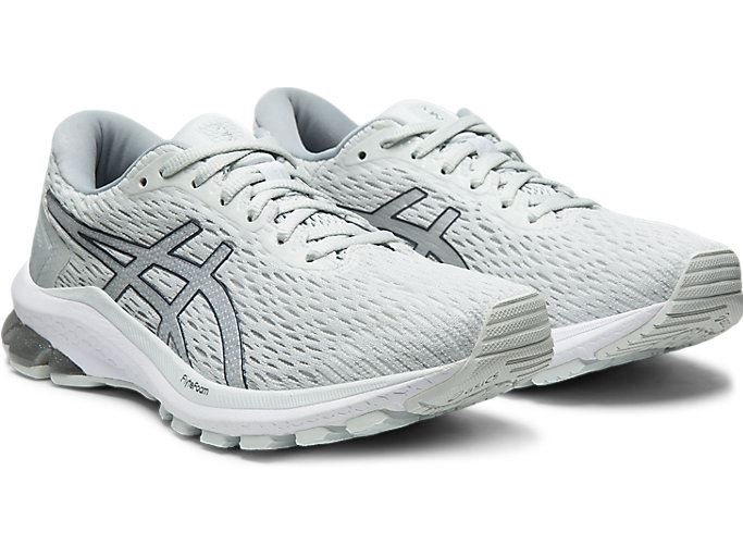 White / Silver Asics GT-1000 9 Women's Running Shoes | JSGK6705