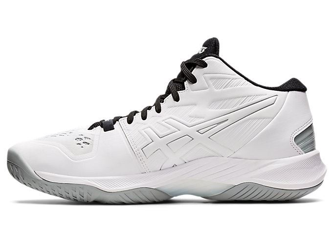 White / Silver Asics SKY ELITE FF MT 2 Men's Volleyball Shoes | IATR8823