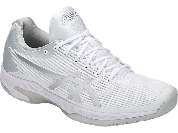 White / Silver Asics SOLUTION SPEED FF Men's Tennis Shoes | YQRH1340