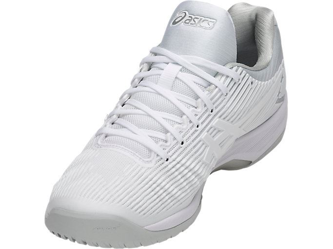 White / Silver Asics SOLUTION SPEED FF Men's Tennis Shoes | YQRH1340