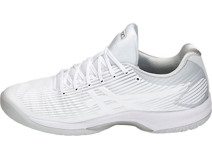 White / Silver Asics SOLUTION SPEED FF Men's Tennis Shoes | YQRH1340