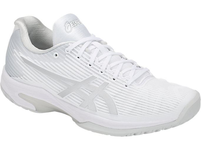 White / Silver Asics SOLUTION SPEED FF Women's Tennis Shoes | GEGN9160