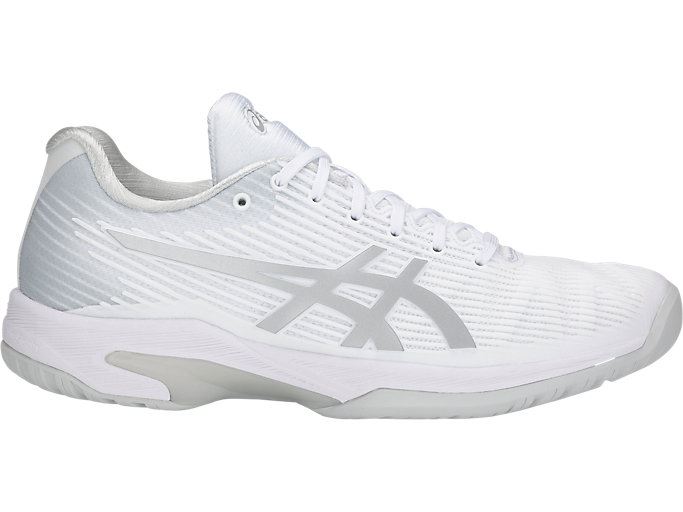 White / Silver Asics SOLUTION SPEED FF Women\'s Tennis Shoes | GEGN9160