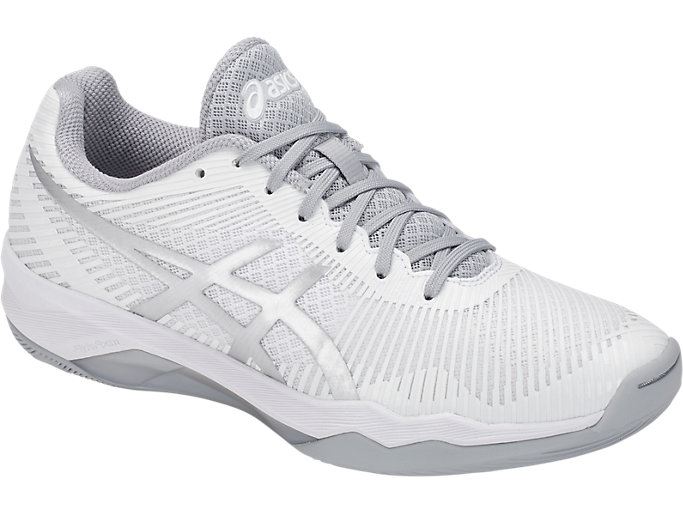 White / Silver Asics Volley Elite FF Women's Volleyball Shoes | PGAP9111