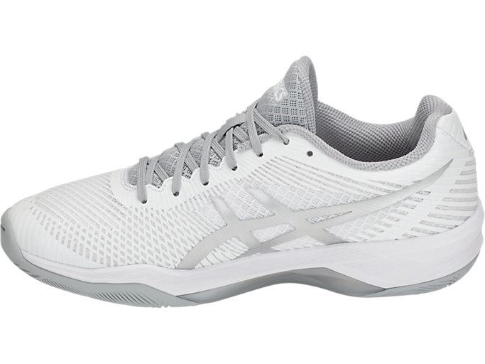 White / Silver Asics Volley Elite FF Women's Volleyball Shoes | PGAP9111