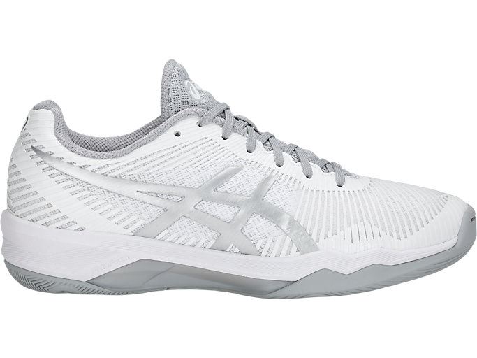 White / Silver Asics Volley Elite FF Women\'s Volleyball Shoes | PGAP9111