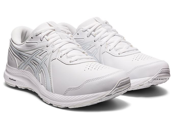 White / White Asics GEL-CONTEND WALKER Men's Running Shoes | NJKU5558