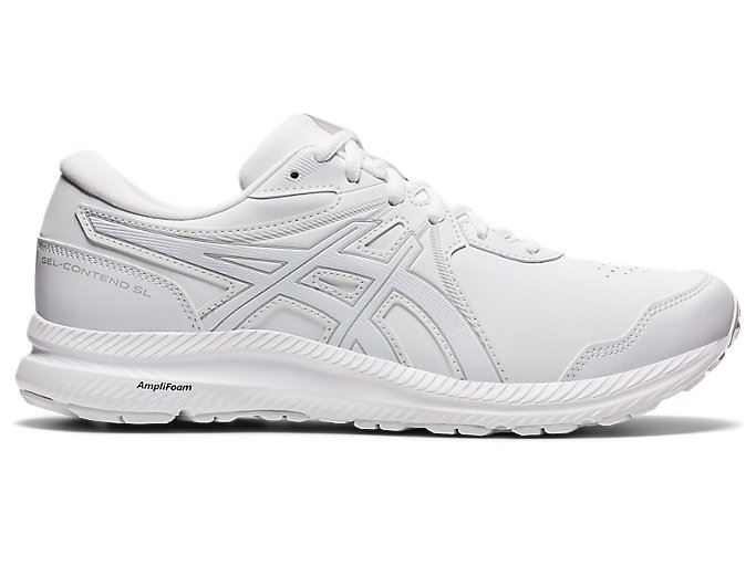 White / White Asics GEL-CONTEND WALKER Men's Running Shoes | NJKU5558