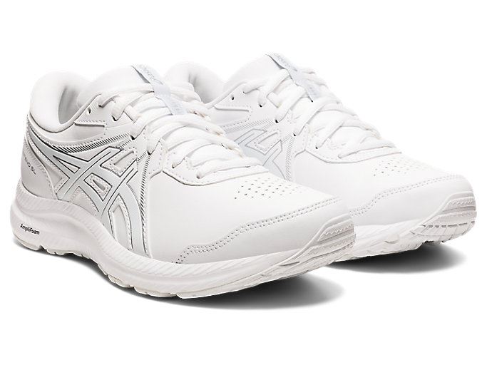 White / White Asics GEL-CONTEND WALKER Women's Running Shoes | BUNW1365