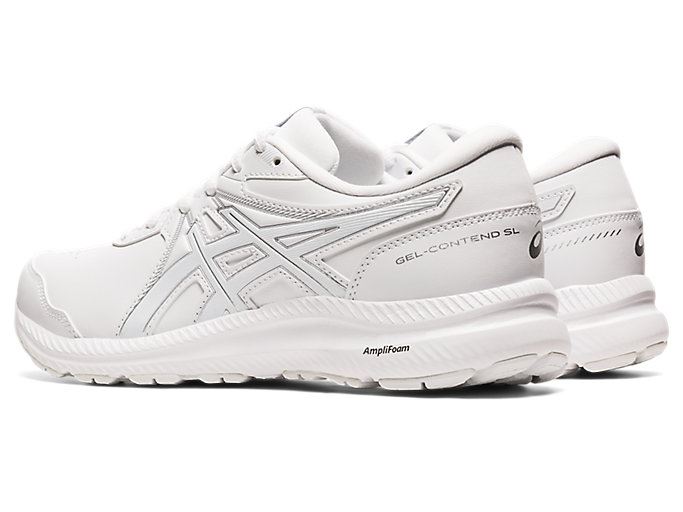 White / White Asics GEL-CONTEND WALKER Women's Running Shoes | BUNW1365