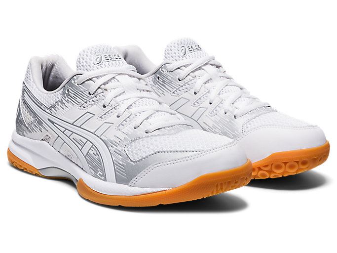 White / White Asics GEL-FURTHERUP Women's Volleyball Shoes | EFVV4787