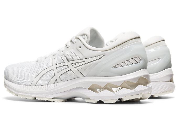 White / White Asics GEL-KAYANO 27 Women's Running Shoes | JODO5373