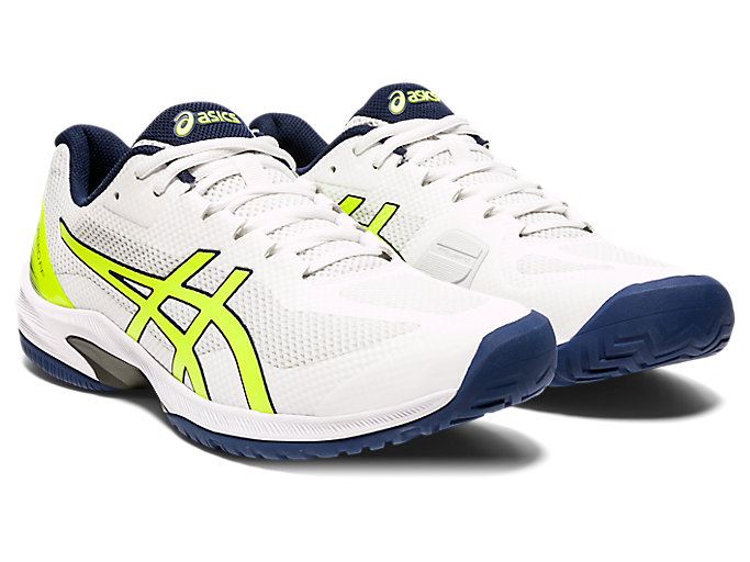 White / Yellow Asics Court Speed FF Men's Tennis Shoes | BDQW8562