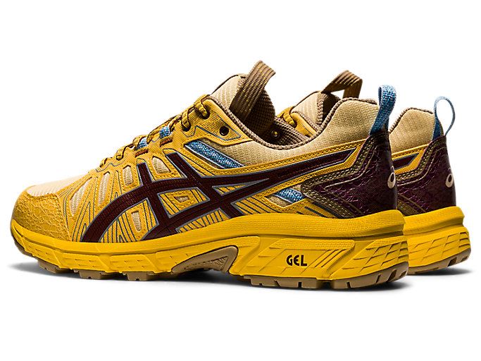 Yellow / Brown Asics HN1-S GEL-VENTURE Men's Sneakers | VJTZ9162