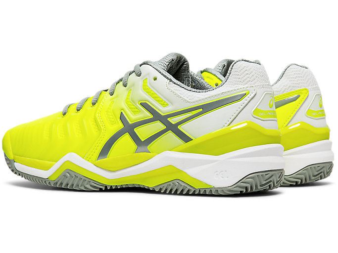 Yellow / Grey Asics GEL-Resolution 7 Clay Court Women's Tennis Shoes | UHWI3295