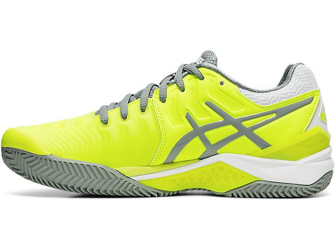 Yellow / Grey Asics GEL-Resolution 7 Clay Court Women's Tennis Shoes | UHWI3295