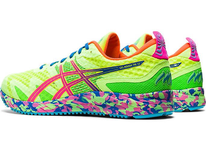 Yellow / Pink Asics GEL-NOOSA TRI 12 Men's Running Shoes | ZBQO1984