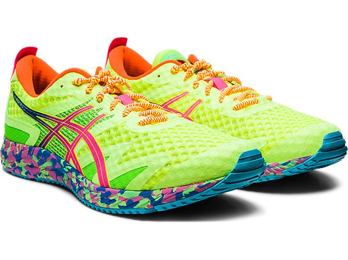 Yellow / Pink Asics GEL-NOOSA TRI 12 Men's Running Shoes | ZBQO1984